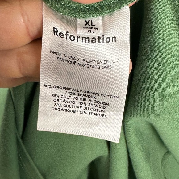 Reformation Green Dari Knit Maxi Dress Sz XL - Picture 8 of 8